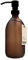 Kuishi Brown Matte Amber 500ml Glas Seifenspender mit schwarzer Edelstahlpumpe, umweltfreundlicher Recycling Glasspender, Elegantes Dekoration Werkzeug für Badezimmer und Küchentheken