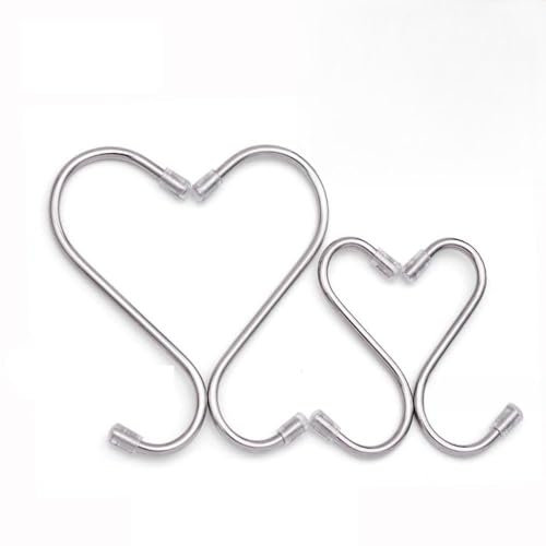 S Hooks, Morbuy Shaped Hooks 304 Stainless Steel Hanging Hook for Kitchenware Spoons Pans Pots Utensils Bags Towels Clothes Plants Gardening Tools Bathroom Office Etc (S/L Mixed, 12PC)