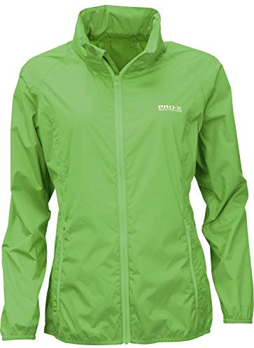 PRO-X elements Bike Funktionsjacke LADY PACK able I Fahrradjacke Damen I Atmungsaktive, wasser- & winddichte Regenjacke mit Kapuze & Reflektoren