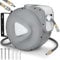 TRESKO® 10m Druckluftschlauch Aufroller automatisch 1/4 Anschluss | Schlauchtrommel Wandschlauchhalter Schlauchaufroller Druckluftschlauch-trommel, Grau