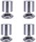 Tiberham Stainless Steel Furniture Legs, 4 Pcs Adjustable Sofa Legs Cabinet Table Feet, Heavy Duty Replacement Kitchen Breakfast Bar Worktop Support TV Desk Legs (50 x 80 mm)