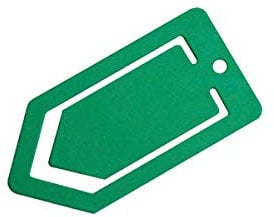 Detektierbare Büroklammern aus Kunststoff, Heftklammer HACCP-konform, Heftklammer aus detektierbarem Kunststoff, 20 Stk, Farbe:grün, Größe:12 x 5 cm