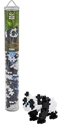 Plus-Plus 9604195 Creative Building Blocks Tube, Panda, Ingenious Construction Toy, 100 Pieces