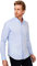 kiğili KIGILI Oxford Shirts for Men - Smart Casual Long Sleeve Slim Fit 100% Cotton Blue Button Down Collar Shirts (Size: XS-14.4 Neck)