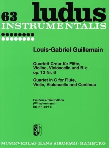 Quartett: für Flöte (Oboe), Violine, Viola (da gamba) und B.c.. 63. Flöte (Oboe), Violine, Viola (Viola da gamba), Violoncello, Basso continuo. (ludus instrumentalis: Kammermusik alter Meister)