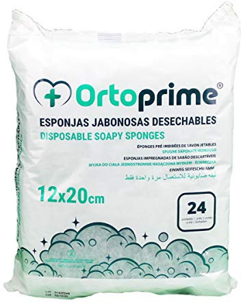 Lot de 24 éponges jetables jetables pour bébés et adultes + peau douce et propre - Lingettes jolies pour salle de bain OrtoPrime