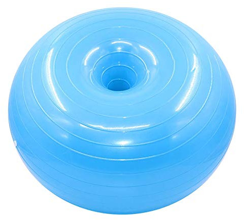 USIRIY Donut Stability Exercise Ball Yoga Bälle Gymnastikball für Yoga, Pilates, Luftpumpe, Balance-Training (Blau)
