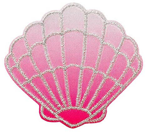 Mono Quick 1205x Muscheln Bügelbilder, Pink, Lila, Türkis, Blau - Applikation Meer (12056 - Pink)