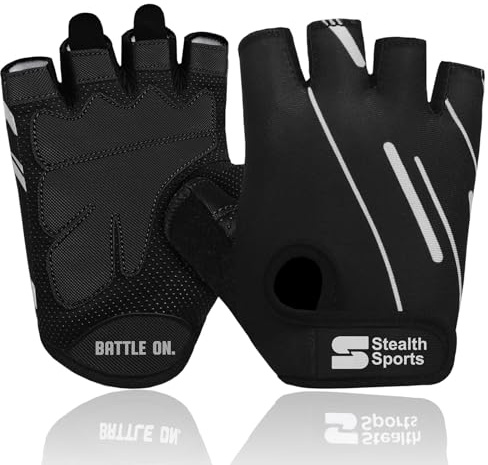 Stealth Sports Fitness Handschuhe, Gewichtheber Handschuhe für Damen und Herren – Atmungsaktive, rutschfeste, Gepolsterte Trainingshandschuhe für Crossfit, Bodybuilding, Radfahren, Krafttraining