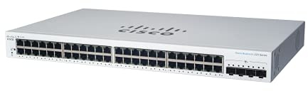 Cisco Business Smart Switch CBS220-48FP-4X | 48 porte GE | Full PoE | 4 SFP+ da 10G | Garanzia hardware limitata di tre anni (CBS220-48FP-4X-EU)