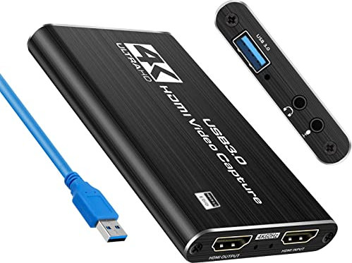 ZHITING Capture Card,4K USB 3.0 HDMI Capture Card,1080P 60FPS Video Capture Card für Live-Streaming/Video-Aufnahme/Online-Unterricht/Medizinische Bildgebung/Game