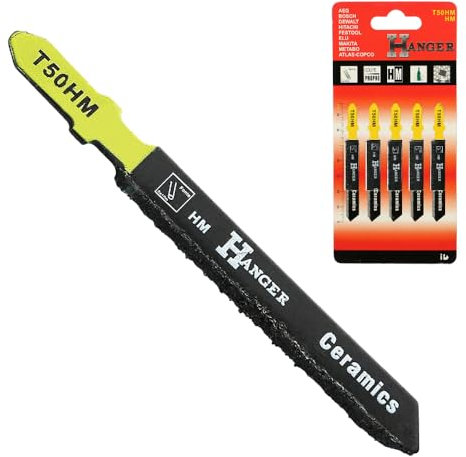 Pack de 5 lames de scie sauteuse T50HM pour céramique 50mm - HANGER - 150227