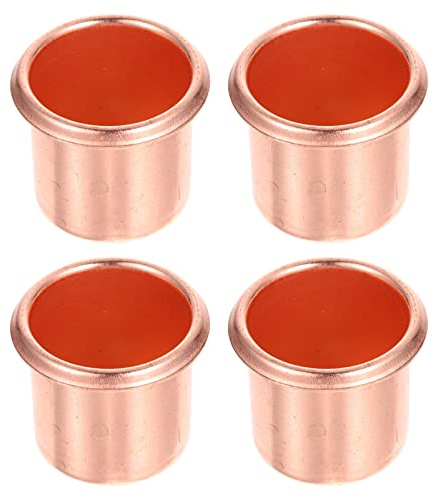 4pcs Candle Cup Candles Votive Pegs Metal Tea Light Case Candlestick Holder Tapered Candlesticks Candlestick Liner Aluminum Tealight Cups Menorah Drip Cups Metal Cup Crimping Iron
