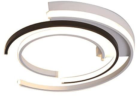 Luz techo con personalidad creativa, lámpara de techo con atenuación de tres colores LED, pantalla de lámpara acrílica, accesorio de iluminación de techo de montaje en superficie para balcón, pasillo