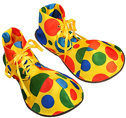 NAUZE Clown Shoes Clown Costume Supplies Large Rainbow Clown Shoes for Halloween Party Clown Dress Up Accessories Cosplay Costume Props