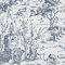 Laura Ashley Toile de Jouy Dark Seaspray Blue Papier peint