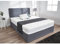 Panana Grey Divan Double Bed Linen Look Fabric Divan Bed With Headboard and Free Storage Drawers (4FT6 Double,4 Drawer)