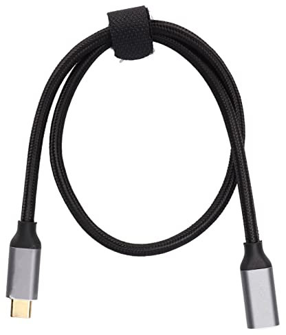 ciciglow Cable de Extensión USB C, HD 4K USB 3.1 GEN2 Cable Extensor Macho a Hembra 5A 100W PD Carga Rápida 10Gbps Cable de Transferencia de Datos Tipo C (50cm)