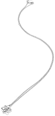 Hot Diamonds Amulet Silver Flower Pendant | 925 Sterling Silver Necklace with Real Diamond | Dainty Floral Pendant for Women | Minimalist Design - Elegant Jewellery on Adjustable Chain