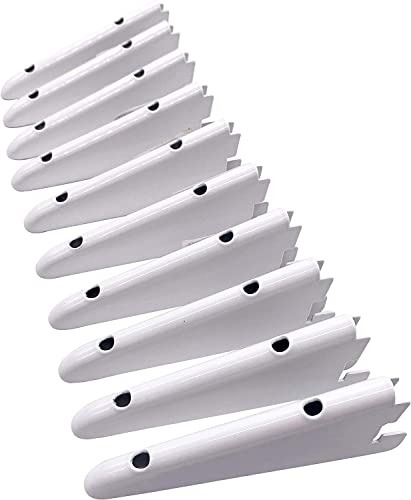 My Shopfittings Twin Slot Shelving White Or Chrome Uprights, Brackets Adjustable Strong Rack Wall Shelf Pack of 10 (WHITE, 17CM OR 170MM)