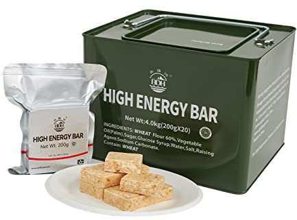 Notfallnahrung Langzeitnahrung Dose, 20×200g Beutel Survival Nahrung | 20‑jährige Haltbarkeit, 18.400 kcal Gesamtenergie, ohne Zubereitung, geeignet Fahrzeug‑Kit, Outdoor, Haus‑Notvorrat