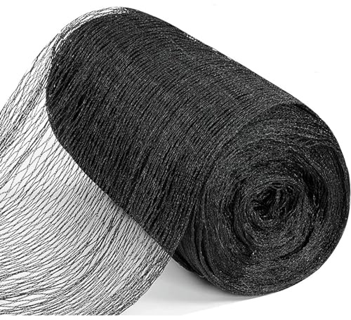 Vocray Pond Netting for Leaves 6x9M, 1.2 Cm Fine Mesh, Woven Pond Net Cover to keep heron away, Pond Leaf Net Protecting Koi Fish from Raccoons, Birds, Cats & Predators, 28 Pcs Stakes Included