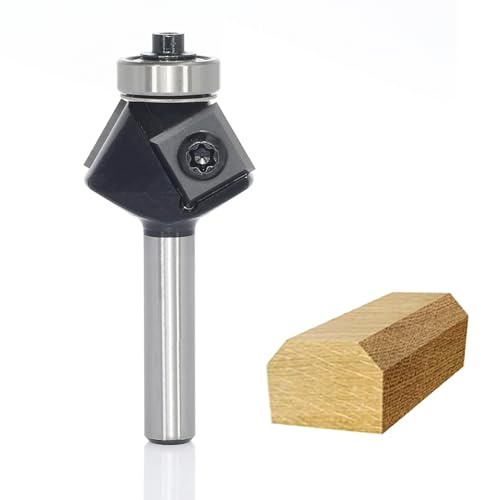 Fraise à plateau réversible 30°, tige 8 mm, Ø27 mm, NL12 mm, avec roulement à billes de démarrage