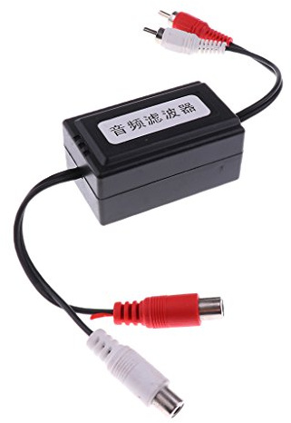 2 RCA auf 2 RCA Erdungsschleife Isolator Noise Audio Filter für Auto Home Stereo