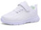 Qciplr Turnschuhe Jungen Mädchen Sportschuhe Laufschuhe Mesh Atmungsaktiv Hallenschuhe Tennisschuhe Leicht Outdoor Fitness Sneaker Weiß 38EU