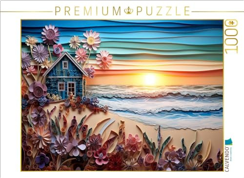 Puzzle · Die letzten Sonnenstrahlen | Papierschnittkunst und Quilting · 1000 Teile · Lege-Größe 64 × 48 cm · CALVENDO Puzzle