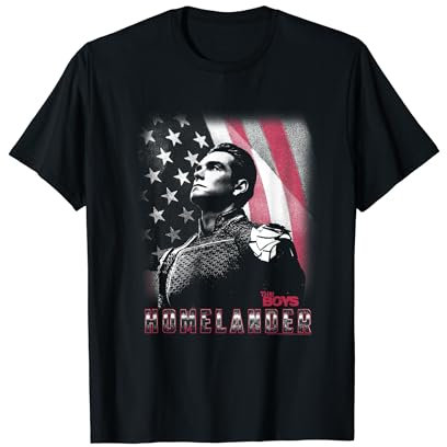 The Boys Patriotic Homelander American Flag Background T-Shirt