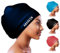 Professionelle Badekappe mit langem Haar aus bielastischem Silikon – Größe M/L/XL – Kopfhörer für Pool, Meer und Aquagym – für Sport im Schwimmbad Erwachsene und Mädchen (XL, Marineblau)