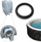 WiseWave Premium Weiche Silikongummi Dichtung für A Kupplungs Ersatzteile: Kompatibel mit Bestway Lay Z Spa SaluSpa und Coleman tragbaren aufblasbaren Whirlpools Passend für alle AirJet und HydroJet