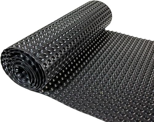 siwitec Noppenfolie für Hochbeet in schwarz ohne Weichmacher |Noppenbahn | Hochbeetfolie |TÜV-Zertifiziert |Nässeschutz | schadstoffgeprüft
