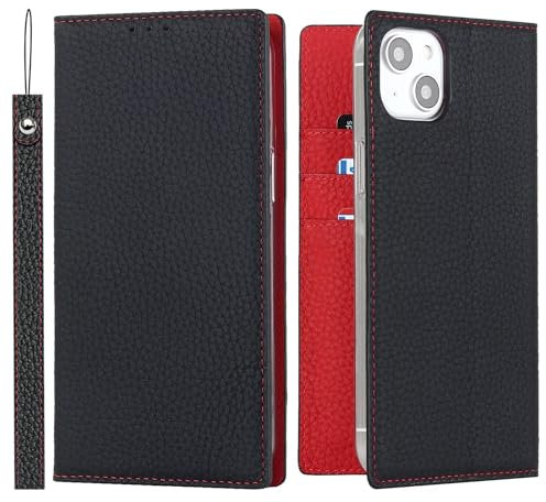 Belzsxy iPhone 7 Plus/8 Plus Hülle Handyhülle [Premium Echtleder] [Kartenfach] [Standfunktion] RFID Schutzhülle Klapphülle Handytasche Lederhülle Kompatibel für iPhone 7 Plus/8 Plus Schwarz
