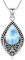 enjoylifecreative Larimar Halskette 925er Sterling Silber Filigrane Tropfenanhänger Kette Geburtstag Weihnachten Schmuck Geschenke für Frauen