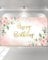 Avezano Pink Floral Birthday Backdrop - Rose Gold Flower Glitters Banner Decorations for Women - 70.8 x 43.3 Inch