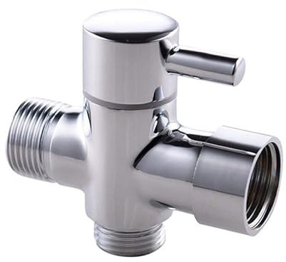 3-Wege-T-Kupplung mit Absperrventil für Badezimmer, Solide Konstruktion, Leicht zusammenzubauen, Wasserfluss steuern, Lecks verhindern
