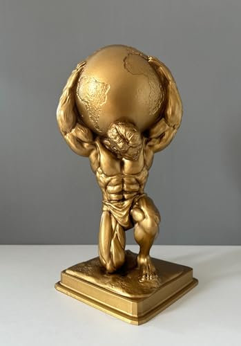 Atlas-Büste Statue, 30 cm, griechische Statue, Atlas-Büste, Skulptur, griechische Mythologie, griechisches Dekor