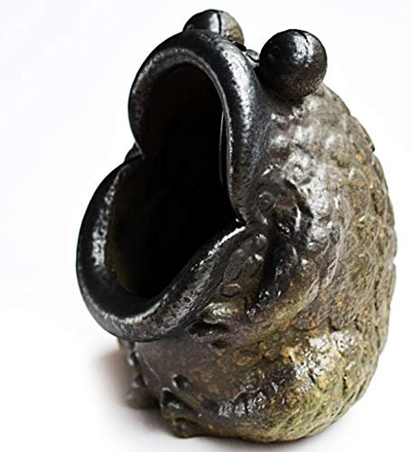 Ornements de jardin Décoration Statue Décoration Sculpture Ornements Statues Porte-encens à refoulement Brûleur d'encens Grenouille Décoration Thé Pet Cendrier en céramique Plat Bâton d'encens Encens