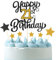 Happy 21st Birthday Cake Topper 21st Happy Birthday Cake Topper Black Gold Glitter Cheers to 21 Years Birthdays Cakes Pick 21 Anniversary Cakes Toppers for Party