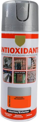 MORE FREE-Pintura Spray Antioxidante Metalizada Plata 400 Ml para las Superficies de Metal, Hierro y Aluminio,Pack de 1 Unidad