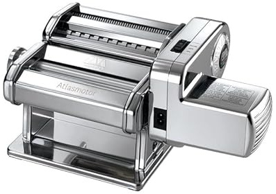 Marcato Atlasmotor+ Electric Pasta Machine – Motorized Fresh Pasta Maker with Pastadrive, Perfect for Lasagne, Fettuccine, Tagliolini & 11 Extra Shapes, Hands-Free Use on Any Surface, Made in Italy