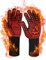 Beesgarden Gants de Barbecue, Gants Anti Chaleur Jusqu'à 800°C, Antidérapants Silicone Ignifuge Gant Cuisine avec Protection de l'avant-Bras, pour BBQ, Gril, Cuisson au Four, Cheminée (S/M, Rouge)