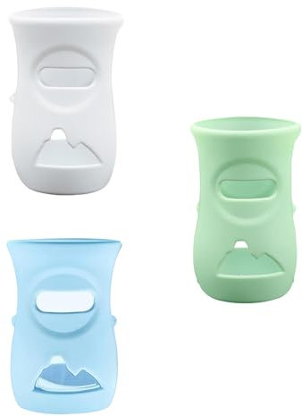Alleshelfer Lot de 3 étuis en silicone pour Avnt Natural, en verre, antidérapants et résistants à la chaleur, porte-biberons incassables, compatibles avec les biberons de 8 onces en verre