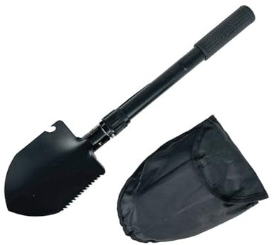 Pieghevole Pala - Pala pieghevole campeggio - Multifunzionale Pala Pieghevole Bussola con manico - Pala pieghevole portatile - per soccorso di emergenza Sopravvivenza Giardinaggio Campeggio
