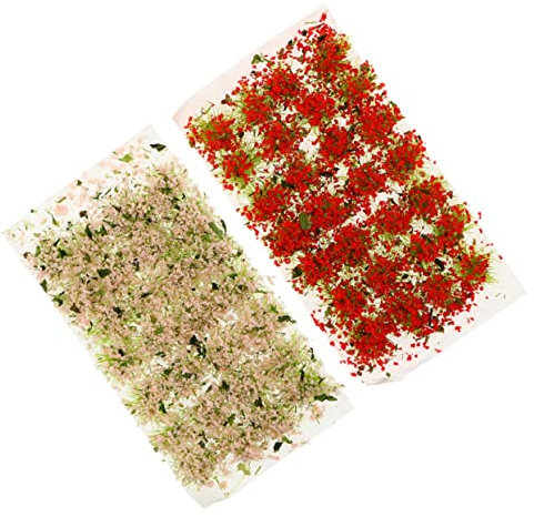 NUOBESTY 2 Boxen Gefälschte Gras Miniatur Dekoration Gras Puppe Uv Künstliche Blumen Im Freien