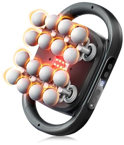 16-Kopf-Massagepistole für Tiefes Gewebe, Massagepistole Testsieger mit 9 Modi & 20 Intensitäten, Elektrisches Massagegerät Leise Bohrermaschiene für Rücken, Nacken, Beine