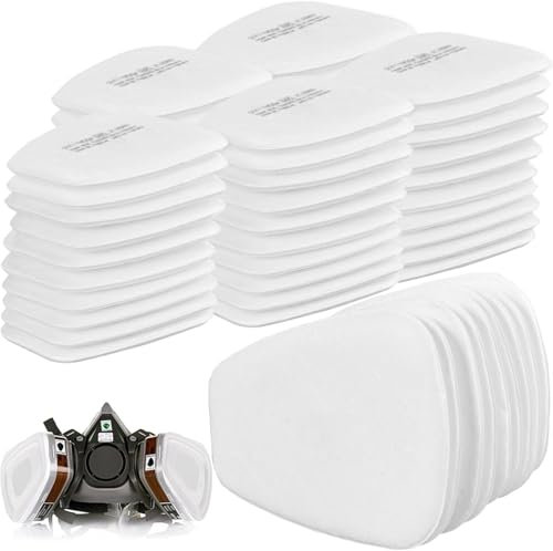 5N11CN, 50 pezzi, ovatta filtro per maschera antipolvere 6000/6200/6800/7501/7502/FF402, maschera per verniciatura filtro in cotone