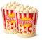 TIENDA EURASIA – Cubo Palomitas | Pack de 2 Uds | Material Polipropileno PP Libre de BPA | Capacidad 2.8L | Medidas 18x12.7x18 cm | Color Rojo y Blanco